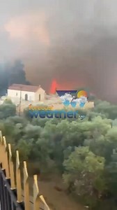 157K views · 1.2K reactions | ⚠️Οι φλόγες έχουνε μπει μες στο χωριό #Θεριανό της Πάτρας ❗️Και συγκεκριμένα Οι πρώτες πληροφορίες λένε ότι έχει καεί το νεκροταφείο του χωριού | Forecast Weather Greece | Facebook