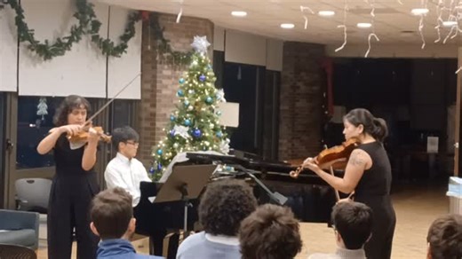 Courant Institute School of Math, Computing, and Data Science on Instagram: "Warren Weaver Hall hosted the "Courant Piano Evening" last Thursday, December 11th. The event was a beautiful celebration of our school's long musical history and our multi-talented PhD students! In this video, violinists Bobae Johnson and May Wang accompany Paco Rilloraza on piano. 🎹 🎥: Lev Fedorov #nyu #nyucourant"