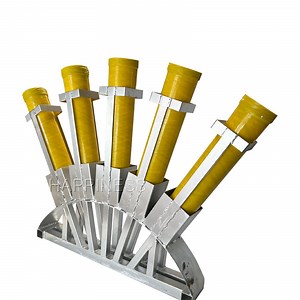[Hot Item] Iron Mortar Shell Tubes Racks 4 Inch 5 Shots Iron Rack for Spectacular New Year Fireworks Shows