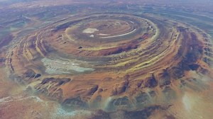 High Altitude View Richat Structure Eye Stock Footage Video (100% Royalty-free) 1079474306 | Shutterstock