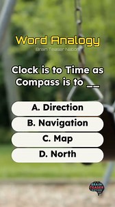 Word Analogy 22 #analogy #quiz #logic #brainteaser #iqtest | Brain Teaser Nation