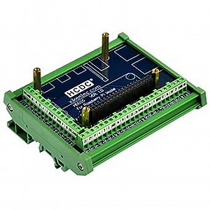 HCDC Raspberry Pi A+ 3A+ B+ 2B 3B 3B+ 4B Zero Zero-W Terminal Block Module - Green, Screw Connector, Nylon Material, DIN Rail Mount