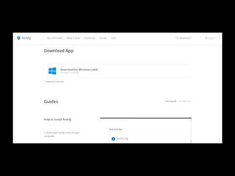 Fortify App Windows install