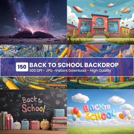 Enchanted Classroom Digital Backdrops | Magical School Room Background | Fantasy Back to School Photo Overlay - Etsy