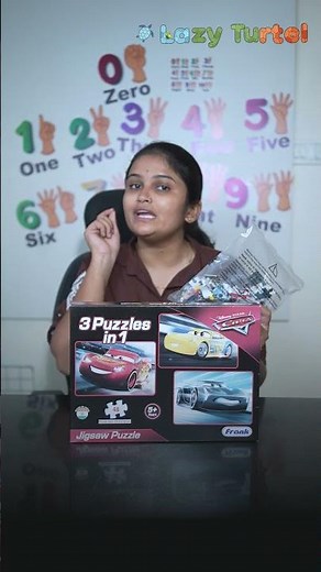 3 in 1 Disney Car Puzzle 🚗 | Fun & Learning Toy for Kids | Lazy Turtel