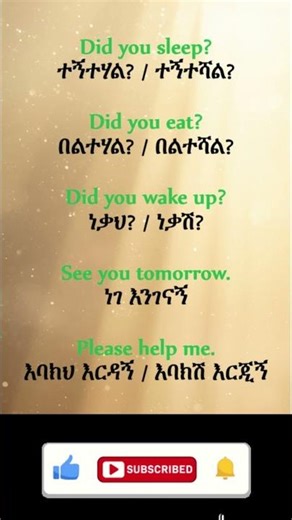 Daily English Questions & Phrases with Amharic Meaning | Daily Amharic English | DailyAmharicEnglish