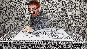 Evil Skeleton Shooting Innocent Mouse with Ray Gun Drawing by Dr. Scribble