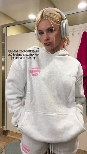 White Fox Comfort Club Oversized Hoodie & Lounge Shorts in Mist