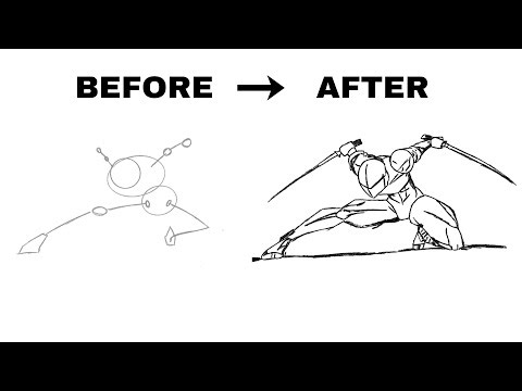 How to Draw Dynamic Action Poses | Procreate Sketch Tutorial