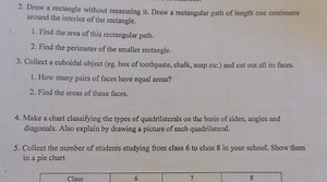 Draw a rectangle without measuring it. Draw a rectangular path ... | Filo