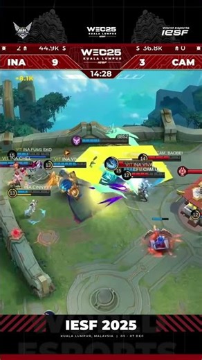 Indonesia 3-0 CambodiaGrand Finals #WEC25 #IESF #TimIndonesia #MLBBEsports #NiceGame