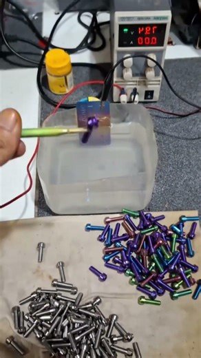 titanium bolt coloring and installation process #shorts #titanium