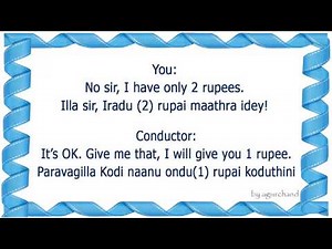 Learn Kannada through English - Conversation In the Bus!