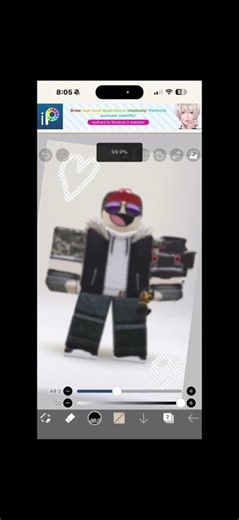 Drawing my Roblox character #roblox