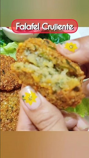 Cómo hacer falafel o croquetas de garbanzos crujientes#falafel #receta #shorts