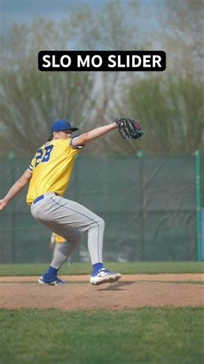 Slow motion slider release from 2027 uncommitted LHP Derek Chupp.