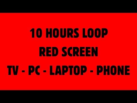 Red Screen 10 Hours - Sleep, Relaxation, Focus & Screen Test