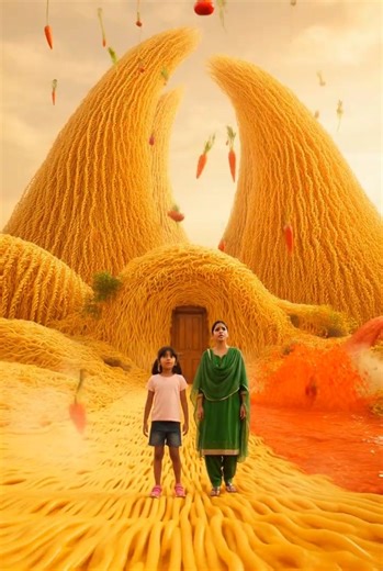 Anaya or maggi अनाया और मम्मी पहुँच गई Maggi World में! 🍜😲 #ai #cartoon