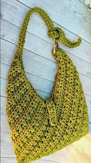 Easy&Fast Hobo One-Piece Bag #crochethobobag #crochetshoulderbag #crossbodybag #crochet #Hobobag