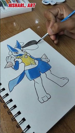🐦‍🔥How I Drew Lucario! ✨ Step-by-Step Pokemon Art | Hishari Art