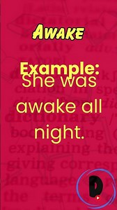 Awake Word Meaning | English Vocabulary for Beginners & ESL