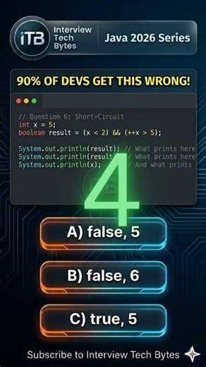 #61 Stop using && wrong! 🛑 Java Interview Ep. 6 #java #shorts #coding