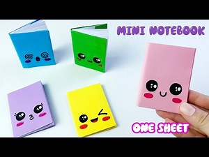 📓 HOW TO MAKE MINI NOTEBOOK ONE SHEET OF PAPER AT HOME / DIY MINI NOTEBOOK BACK TO SCHOOL