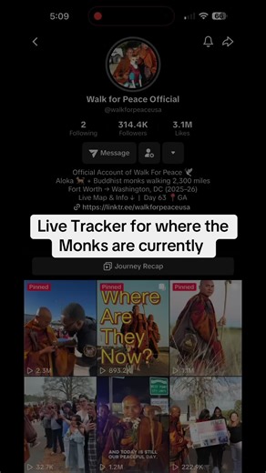 Monks Walk for Peace: Live Tracker Guide