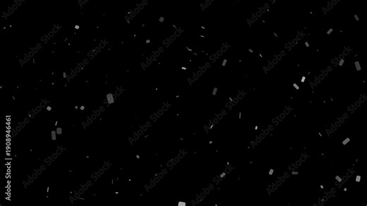Abstract floating dust particles slowly moving on a black background for atmospheric overlay effects
