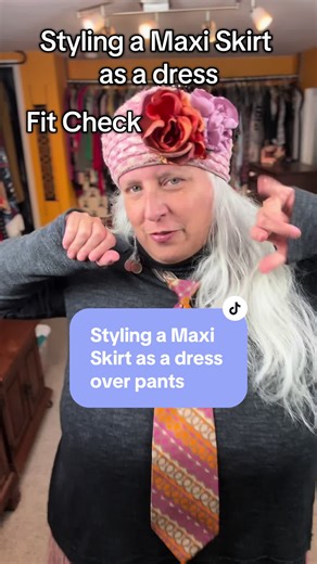 Would you wear a maxi skirt as a dress and put pants underneath? #dressoverpants #plussizestyling #fallfashioninspo #tie #Converse Tarse Linen Pants, ColourPop Lippie Pencil Set in Truth or Bare and Burt’s Bees Lip Shimmer trio in my showcase! 💛