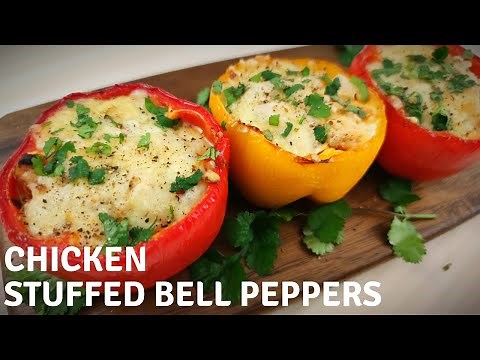How to make Chicken Stuffed Bell Peppers || Stuffed Bell Peppers || 4K || By CookCook