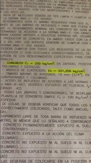 ✅ MÓDULO DE ELASTICIDAD del concreto 250 kg/cm2