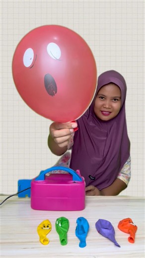 Learn colors by pumping balloons | Belajar mengenal warna #shorts #colors #warna #balloon #balon