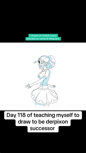 Day 118 of teaching myself to draw to be derpixon successor