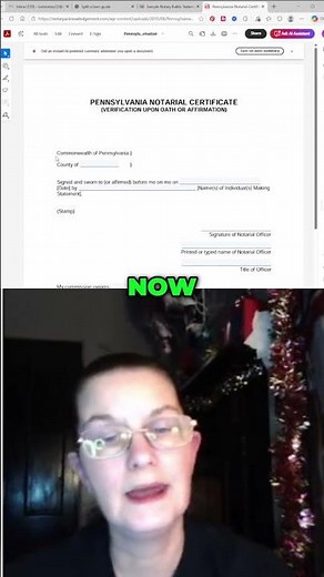 Pennsylvania Acknowledgement Form #notary #tutorial