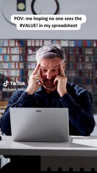 Stop guessing. Start knowing. 💚 Understand how Excel works with Bigger Brains! 🧠 #excelfails #excel #workhumor #workmemes #workplacehumor