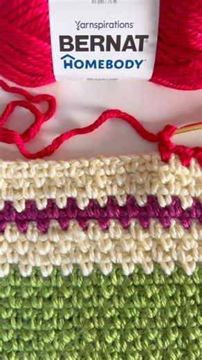 SC Chain 1. So simple and satisfying! Bernat Homebody Yarn paired with the moss stitch: https://www.repeatcrafterme.com/2025/12/bernat-homebody-yarn-moss-stitch-blanket-pattern.html | Repeat Crafter Me