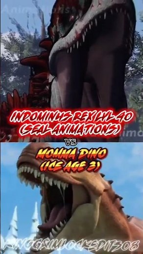 Momma Dino (Ice Age 3) vs Indominus Rex lvl 40 (Seal Animations) |#iceage3 #sealanimations