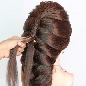 Stylish Step By Step Ponytail Hairstyle For Wedding & Party | Khushbu Makeup