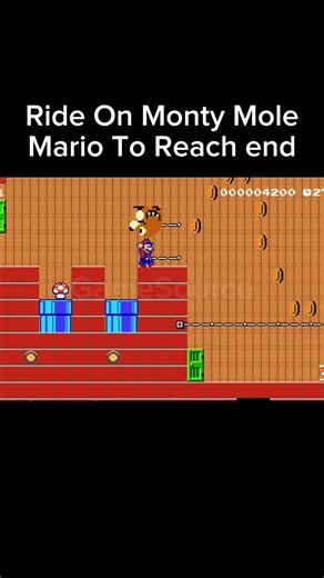 Ride On Monty Mole Mario! #mario #nintendo #nintendoswitch