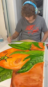 Who loves oranges? 🍊 We do! Check out Viktor's latest watercolor masterpiece in progress—Orange on Paper. Stay tuned for the final reveal! 🎨 And while you're at it, don't forget Viktor loves a good treat while drawing. 😋 #ArtInProgress #WatercolorWonders #FruitArt | Vichy’s art