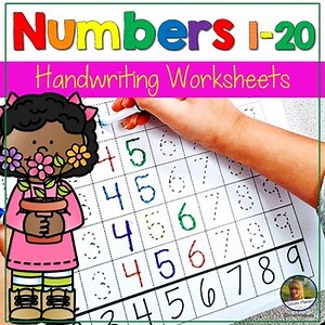 Number Writing Practice 1-20 Worksheets Spring May Math Activities Handwriting