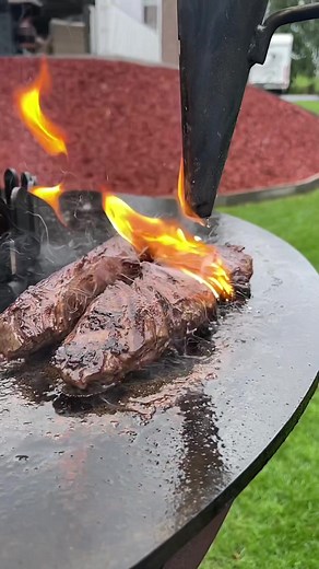 Burning Bacon vs. BBQ STEAK #bbq #steak #bacon #fire