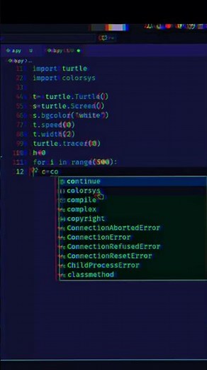 Viral Python Turtle Graphics: Drawing a Beautiful Circle Flower 🌸 #python#turtle