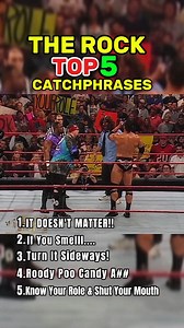 The Rocks Best Catchphrases. #therock #dwaynejohnson #dwaynetherockjohnson #wwe #wwefyp #attitudeera #90swrestling #wwfwrestling #ifyousmellwhattherockiscooking #itdoesntmatter #roodypoocandyass #finallytherockhascomeback | wwe fan club