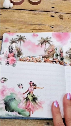 How I Made This Tropical Summer Journal Spread! #journaling #journalspread #bujo