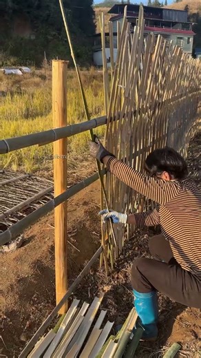 This is the good life building your own garden fence with your hands