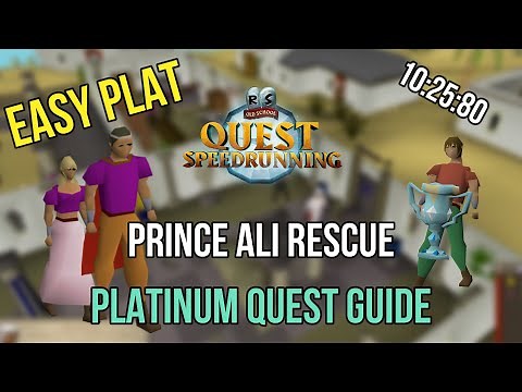Prince Ali Rescue Platinum Speedrunning Guide! - [Speedrunning Quest Guide OSRS]
