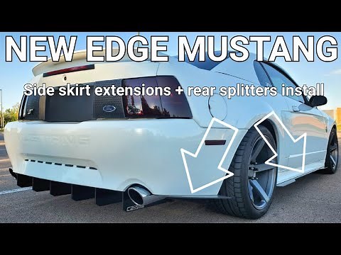 Installing C2Aero / Carter's Customs side skirts and rear splitters on 1999-2004 Mustang