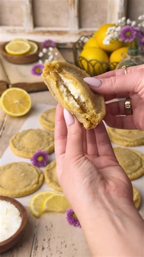 The secret center in these lemon cookies is a total game changer! You have to try this recipe. | Chefclub Network